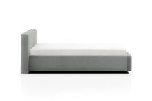 Polsterbett >Cube mit BK< Liegefläche 140x200cm, ash, Stellmaß: 180x82x227cm (BxHxT)