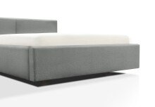 Polsterbett >Cube mit BK< Liegefläche 140x200cm, ash, Stellmaß: 180x82x227cm (BxHxT)