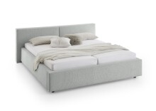 Polsterbett >Cube mit BK< Liegefläche 160x200cm, ash, Stellmaß: 200x82x227cm (BxHxT)