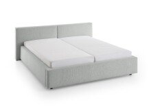 Polsterbett >Cube mit BK< Liegefläche 160x200cm, ash, Stellmaß: 200x82x227cm (BxHxT)