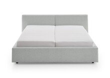 Polsterbett >Cube mit BK< Liegefläche 180x200cm, ash, Stellmaß: 220x82x227cm (BxHxT)