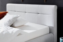 Polsterbett >Lotte mit BK< Liegefläche 140x200cm, hellgrau, Stellmaß: 161x105x222cm (BxHxT)