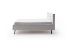 Polsterbett >Lotte mit BK< Liegefläche 140x200cm, hellgrau, Stellmaß: 161x105x222cm (BxHxT)