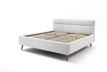 Polsterbett >Lotte mit BK< Liegefläche 160x200cm, hellgrau, Stellmaß: 181x105x222cm (BxHxT)