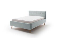 Polsterbett >Lotte mit BK< Liegefläche 140x200cm, eisblau, Stellmaß: 161x105x222cm (BxHxT)
