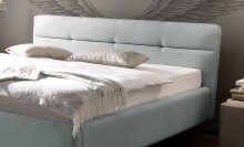 Polsterbett >Lotte mit BK< Liegefläche 160x200cm, eisblau, Stellmaß: 181x105x222cm (BxHxT)