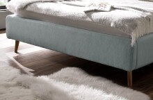 Polsterbett >Lotte mit BK< Liegefläche 160x200cm, eisblau, Stellmaß: 181x105x222cm (BxHxT)