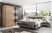 Schlafzimmer-Set >LINEA< (3-teilig) Bartex Eiche/Graphit, Schrank 280x215x60, Bett 296x97x210