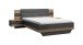 Schlafzimmer-Set >LINEA< (3-teilig) Bartex Eiche/Graphit, Schrank 280x215x60, Bett 296x97x210