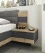 Schlafzimmer-Set >LINEA< (3-teilig) Bartex Eiche/Graphit, Schrank 280x215x60, Bett 296x97x210
