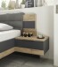 Schlafzimmer-Set >LINEA< (2-teilig) Bartex Eiche/Graphit, Schrank 280x215x58, Bett 296x97x210