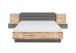 Schlafzimmer-Set >ALICANTE< (2-teilig) Alpine / Beton, Schrank 270x210x60, Bett 305,6x99,5x213,4
