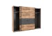 Schlafzimmer-Set >ALICANTE< (2-teilig) Alpine / Beton, Schrank 270x210x60, Bett 305,6x99,5x213,4
