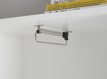 Kleiderschrank >ADELINE< Garderobenschrank, Mehrzweckschrank, weiß - 120x140x38cm (BxHxT)