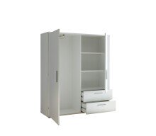 Kleiderschrank >ADELINE< Garderobenschrank, Mehrzweckschrank, weiß - 120x140x38cm (BxHxT)
