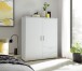 Kleiderschrank >ADELINE< Garderobenschrank, Mehrzweckschrank, weiß - 120x140x38cm (BxHxT)