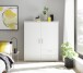 Kleiderschrank >ADELINE< Garderobenschrank, Mehrzweckschrank, weiß - 120x140x38cm (BxHxT)