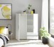 Kleiderschrank >ADELINE< Garderobenschrank, Mehrzweckschrank, weiß - 120x140x38cm (BxHxT)