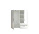 Kleiderschrank >ADELINE< Garderobenschrank, Mehrzweckschrank, weiß - 120x140x38cm (BxHxT)