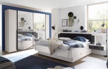 Schlafzimmer-Set >Maturs< (2-teilig) weiss/Graphit...
