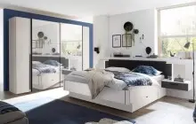 Schlafzimmer-Set >Maturs< (2-teilig) weiss/Graphit...