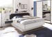 Schlafzimmer-Set >Maturs< (2-teilig) weiss/Graphit - Schrank 267x205x57cm, Bett 305x93x210cm