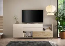 Sideboard >Morena< soft-close, Cashmere / Eiche...