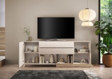 Sideboard >Morena< soft-close, Cashmere / Eiche Cadiz Nachbildung - 241x94x42 (BxHxT)