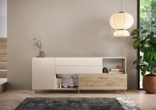 Sideboard >Morena< soft-close, Cashmere / Eiche...
