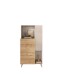 Hochkommode >Morena< soft-close, Cashmere / Eiche Cadiz Nachbildung - 81x154x42 (BxHxT)