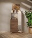 Hochkommode >Morena< soft-close, Cashmere / Mercure, Holzwerkstoff - 81x154x42cm (BxHxT)