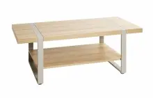 Couchtisch >25799< in eiche Dekor / Metall -...