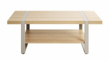 Couchtisch >25799< in eiche Dekor / Metall - 120x45x60cm (BxHxT)