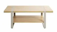 Couchtisch >25799< in eiche Dekor / Metall - 120x45x60cm (BxHxT)