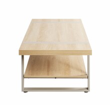 Couchtisch >25799< in eiche Dekor / Metall - 120x45x60cm (BxHxT)