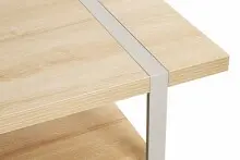 Couchtisch >25799< in eiche Dekor / Metall - 120x45x60cm (BxHxT)