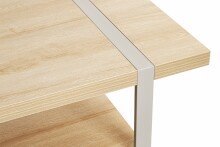 Couchtisch >25799< in eiche Dekor / Metall - 120x45x60cm (BxHxT)