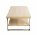 Couchtisch >25799< in eiche Dekor / Metall - 120x45x60cm (BxHxT)