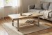 Couchtisch >25799< in eiche Dekor / Metall - 120x45x60cm (BxHxT)