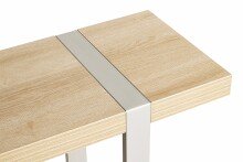 Konsole >37701< in eiche Dekor / Metall - 120x82x30cm (BxHxT)