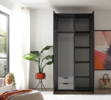 Drehtürenschrank >LOBATO< in Graphit -...