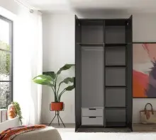 Drehtürenschrank >LOBATO< in Graphit -...