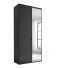 Drehtürenschrank >LOBATO< in Graphit - 101,7x225x52cm (BxHxT)