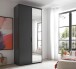 Drehtürenschrank >LOBATO< in Graphit - 101,7x225x52cm (BxHxT)