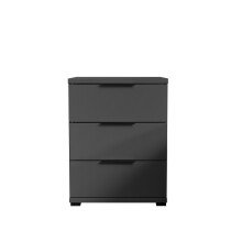 Nachtkommode >SMILLA 2< in Graphit - 46x61x42cm (BxHxT)