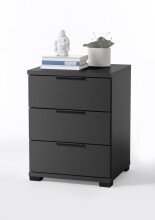 Nachtkommode >SMILLA 2< in Graphit - 46x61x42cm (BxHxT)