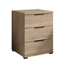 Nachtkommode >SMILLA 2< 3 Schubladen, Mauvella Oak...