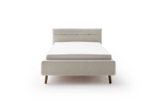 Stauraumbett >Lotte mit BK< Liegefläche 140x200cm, beige, Stellmaß: 161x105x222cm (BxHxT)