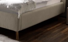 Stauraumbett >Lotte mit BK< Liegefläche 180x200 cm, beige, Stellmaß: 201x105x222cm (BxHxT)
