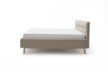 Stauraumbett >Lotte mit BK< Liegefläche 180x200 cm, beige, Stellmaß: 201x105x222cm (BxHxT)